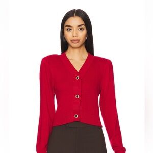 New With Tags – MAJORELLE Elodie Cardigan in Red – Size Small